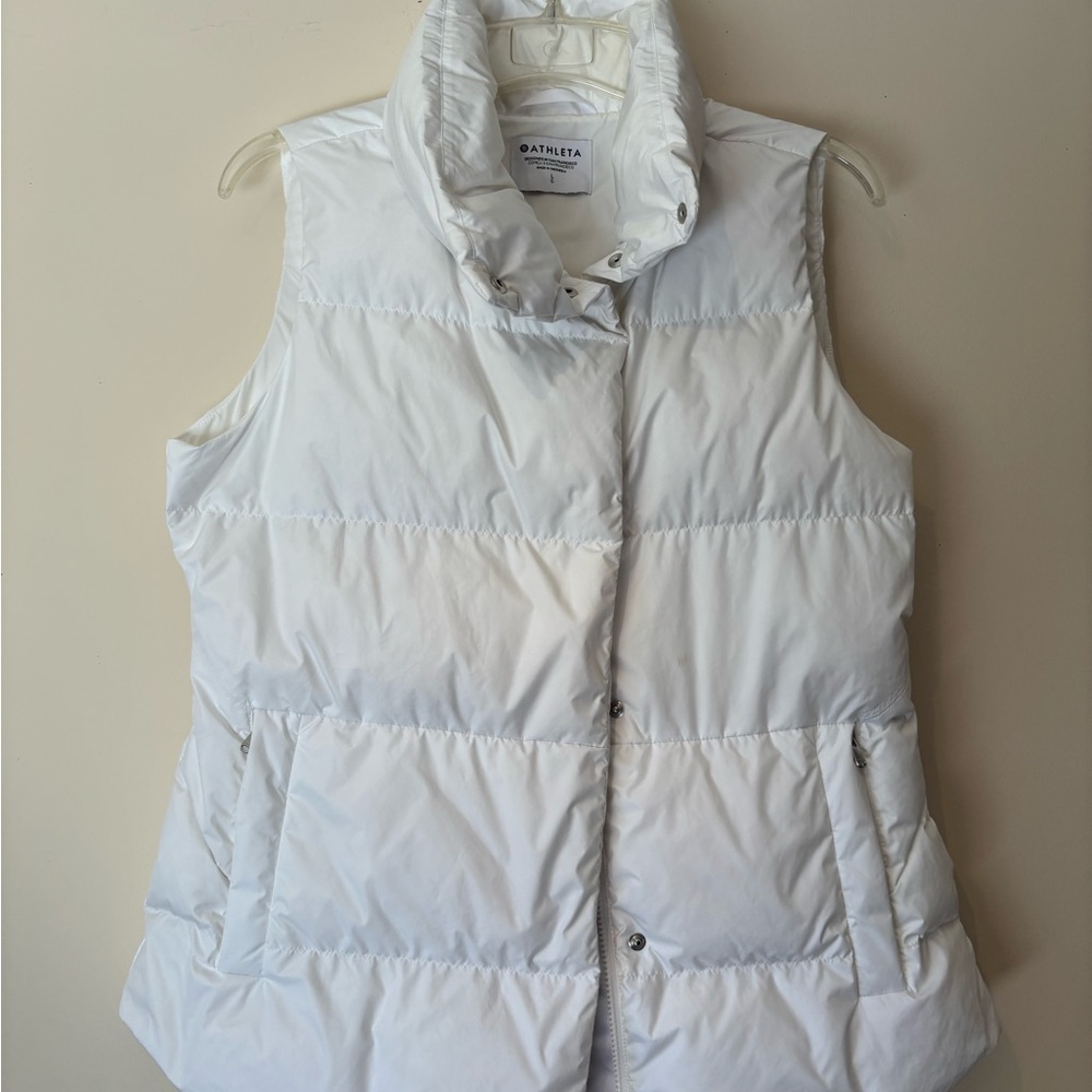 Athleta Snowy White Quilted Vest